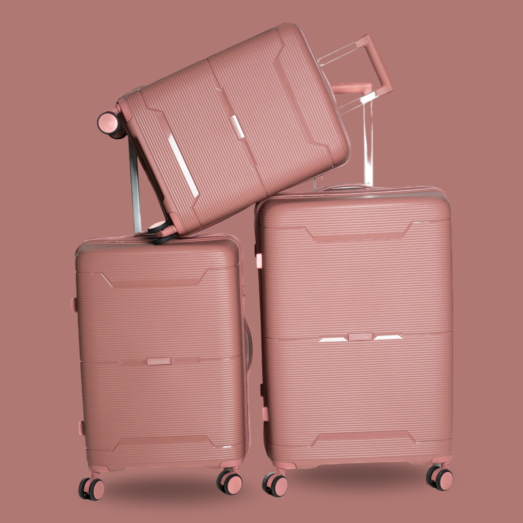 Rose Gold Hoffera Niagara Trolley Set of 3
